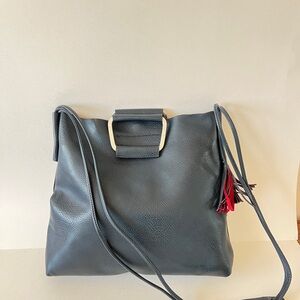 Black Leather Tote Bag